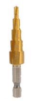 Pakopinis grąžtas 4-12mm suktukui HEX 1/4 tiesus