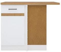 Black Red White Bottom Corner Cabinet Right Junona Line DNW/100/82P White/Sonoma Oak