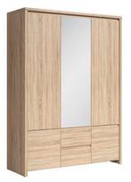 Black Red White Kaspian Wardrobe 153x211cm Sonoma Oak