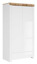 Black Red White Holten Wardrobe Wotan Oak/White