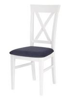 Halmar Bergamo Wooden Chair White/Navy Blue