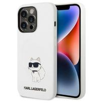 apple iphone 14 silicone case - Karl Lagerfeld "Silicone Choupette iPhone 14 Pro Max" White - 1 nuotrauka