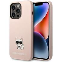 iphone 14 silikoninis deklas - Karl Lagerfeld "Silicone Choupette Body iPhone 14 Pro Max" Light Pink - 1 nuotrauka