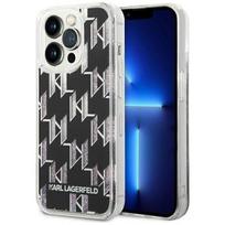 telefono deklas iphone 14 pro max - Karl Lagerfeld "Liquid Glitter Monogram iPhone 14 Pro Max" Black - 1 nuotrauka