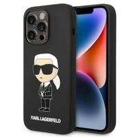 telefono deklas karl lagerfeld - Karl Lagerfeld "Liquid Silicone Ikonik iPhone 14 Pro" Black - 1 nuotrauka