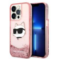 iphone 14 pro max deklas - Karl Lagerfeld "Glitter Choupette Head iPhone 14 Pro Max" Pink - 1 nuotrauka