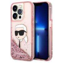 Karl Lagerfeld "Glitter NFT Karl Head iPhone 14 Pro" Pink