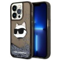 skaidrus iphone 14 pro deklai - Karl Lagerfeld "Glitter Choupette Head iPhone 14 Pro" Black - 1 nuotrauka