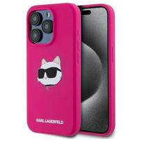 15 pro silicone case - Karl Lagerfeld "Silicone Choupette Head MagSafe iPhone 15 Pro" Fuschia - 1 nuotrauka