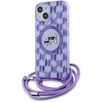 iphone 14 violetine - Karl Lagerfeld "IML Crossbody Monogram Head MagSafe iPhone 15 / 14 / 13" Purple - 1 nuotrauka