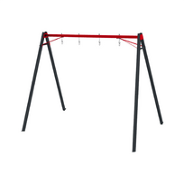 4IQ Metalinis sūpynių rėmas "Double Swing", juodas (Black)