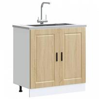 virtuvines spinteles kriaukle - Porto Kitchen Bottom Cabinet, Sonoma Oak, 80x46x81.5 cm - 1 nuotrauka