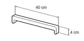 osbs - PVC palangės antgalis VOX, 420 mm, balta (White) - 1 nuotrauka