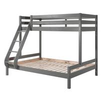 Pilka dviaukštė lova vaikams 140x200/90x200 cm Pino - Vipack