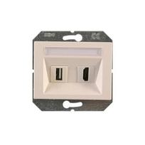 USB ir HDMI lizdas Vilma XP500, baltos spalvos