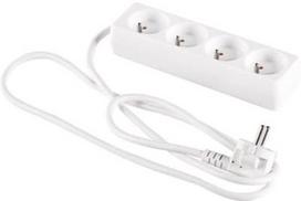 Elcan Extension Cord 4 Outlet 250V 10A 1.5m White