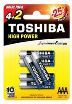 Toshiba High Power Batteries AAA x6
