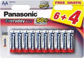 1.5v baterija aa - Panasonic LR6EPS Everyday Power 6+4 x AA - 1 nuotrauka