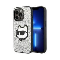 blizgantis deklas - Karl Lagerfeld "Glitter Choupette Patch iPhone 14 Pro" Silver - 1 nuotrauka