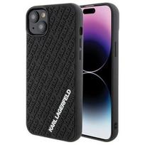 telefono deklas karl lagerfeld - Karl Lagerfeld "3D Rubber Multi Logo iPhone 15 Plus" Black - 1 nuotrauka