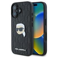 apple iphone 16 pink - Karl Lagerfeld "Monogram Karl Head Pin iPhone 16" Black - 1 nuotrauka