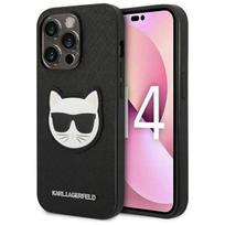 Karl Lagerfeld "Saffiano Choupette Head Patch iPhone 14 Pro" Black
