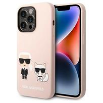 telefono deklas karl lagerfeld - Karl Lagerfeld "Silicone Karl and Choupette Magsafe iPhone 14 Pro Max" Pink - 1 nuotrauka