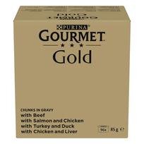 PURINA GOURMET GOLD gabalėliai padaže mišinyje iš 4 skonių - šlapias kačių maistas - 96x85g