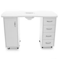 manikiuro stalai su surinkeju - Activeshop Manikiūro Stalas 2027 Baltas (White) su Dulkių Sutraukėju - 1 nuotrauka