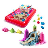 Kinetinis smėlis Spin Master Kinetic Sand su formelėmis ir smėlio dėže, 2 kg, rožinis (Pink)