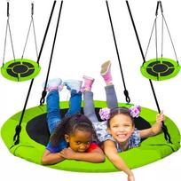 lauko supynes - Malatec Gandralizdžio sūpynės 120 cm, žalia-juoda (Green-Black) - 1 nuotrauka
