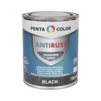 Universalūs kaldinto metalo efekto dažai Pentacolor, juodi, 0.75 l