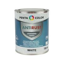 Universalūs kaldinto metalo efekto dažai Pentacolor, balti, 0.75 l
