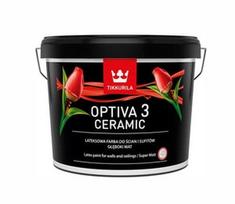 Vandeniniai akriliniai dažai Tikkurila Optiva Ceramic 3 BA, balti, 9 l