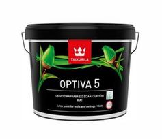Vandeniniai akriliniai dažai Tikkurila Optiva 5 BA, balti, 9 l