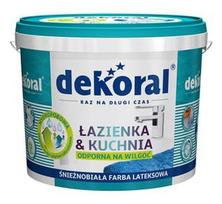 Emulsiniai dažai Dekoral Lazienka & Kuchnia, balti, 5 l