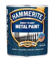 Metalo dažai Hammerite Hammered, juodi, 5 l