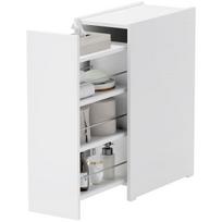 balta spintele su ratukais - Vonios spintelė HOMCOM siaura su ratukais, balta (White) - 1 nuotrauka