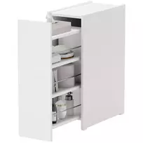 balta spintele su ratukais - Vonios spintelė HOMCOM siaura su ratukais, balta (White) - 3 nuotrauka