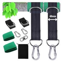 supyniu tvirtinimas - 4IQ Sūpynių tvirtinimo elementų rinkinys, 4.8 cm, juodas/žalias (Black/Green) - 2 nuotrauka