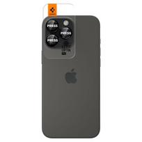 spigen iphone 16 pro max - Spigen Optik Pro L-Series Glas.tR EZ Fit Apsauginis stiklas kamerai Apple iPhone 14/14 Pro/14 Pro Max/15/15 Pro/15 Pro Max/16/16 Pro/16 Pro Max - 2 vnt. juodas (Black) - 3 nuotrauka