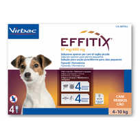 nuo erkiu sunims lasai - Virbac EFFITIX lašai nuo blusų ir erkių šunims, 4-10 kg, 1 pipetė - 1 nuotrauka