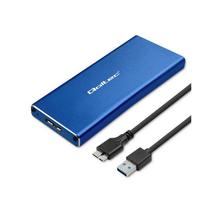 usb laikmenia - Qoltec 51832 Korpusas M.2 SSD diskas SATA NGFF USB 3.0 2TB Mėlynas (Blue) - 2 nuotrauka
