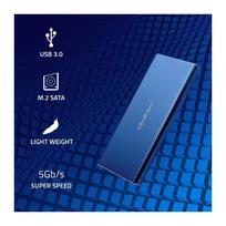 usb laikmenia - Qoltec 51832 Korpusas M.2 SSD diskas SATA NGFF USB 3.0 2TB Mėlynas (Blue) - 6 nuotrauka