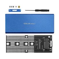 usb laikmenia - Qoltec 51832 Korpusas M.2 SSD diskas SATA NGFF USB 3.0 2TB Mėlynas (Blue) - 8 nuotrauka