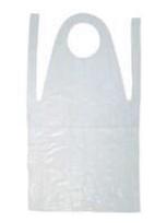 Vienkartinės prijuostės PE, baltos (White), 50 vnt.