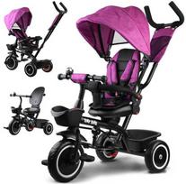 triratuko stogelis - Tiny Bike 3in1 Rožinis (Pink) Triratis Dviratis SP0650 - 2 nuotrauka