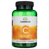 vitaminai - Swanson Vitaminas C su erškėčių ekstraktu 1000 mg - 90 kapsulių - 1 nuotrauka