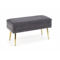 Suoliukas Halmar Velva, pilkas (Gray)/auksinis (Gold), 78 cm x 42 cm x 37 cm
