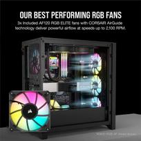 corsair icue 5000d rgb - Corsair iCUE 5000D RGB Airflow Black (Juodas) - 2 nuotrauka